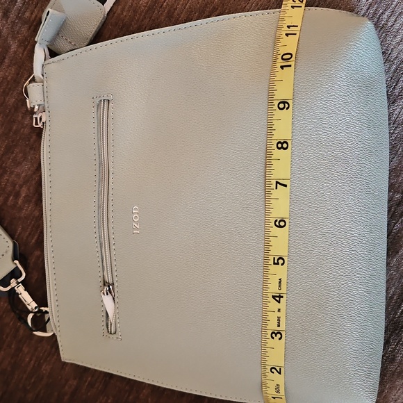IZOD Crossbody Sage Bag #INV01074 NWT In Bag 10x12" Fabric Strap Vegan Leather - Picture 5 of 11